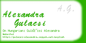 alexandra gulacsi business card